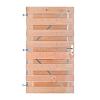 Douglas Horizontale Tuinpoort 100x180 cm | 15x140 mm | 17-planks model