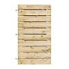 Grenen Horizontale Tuinpoort 100x180 cm | 17x140 mm | 21-planks model