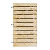 Grenen Horizontale Tuinpoort 100x180 cm | 17x140 mm | 23-planks model