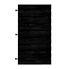 Zwart Grenen Horizontale Tuinpoort 100x180 cm | 16x140 mm | 19-planks model