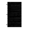 Zwart Grenen Horizontale Tuinpoort 100x180 cm | 16x140 mm | 21-planks model