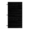 Zwart Grenen Horizontale Tuinpoort 100x180 cm | 16x140 mm | 23-planks model