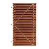 Bangkirai Horizontale Rhombus Tuinpoort 100x180 cm | 22x45 mm | 51-planks model