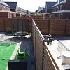 Tuinscherm Bangkirai Rhombus open | 51 planks | Geschaafd | Horizontaal
