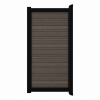 Aluminium tuinpoort Barcode Dark Brown | horizontaal | zwart | 125x197cm