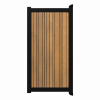 Aluminium tuinpoort Barcode Stripe | verticaal | zwart | maatwerk t/m 97x186cm