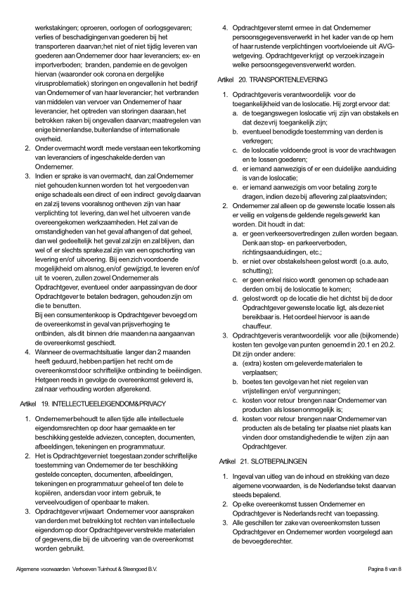 algemene voorwaarden schutting.nl 8