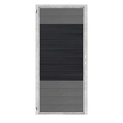 Composiet Tuinpoort - Mix Classic - Grey & Natural Solid Black - Verzinkt stalen frame