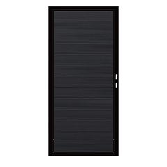 Composiet Premium Tuinpoort | 100x190cm | Natural | Solid Black | Horizontaal | Zwart stalen frame