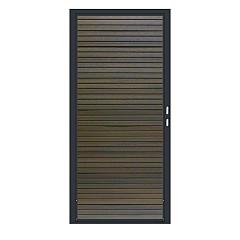 Composiet Premium Tuinpoort | 100x190cm | Rhombus | Walnut | Horizontaal | Antraciet stalen frame