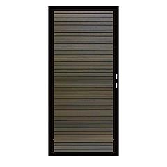Composiet Premium Tuinpoort | 100x190cm | Rhombus | Walnut | Horizontaal | Zwart stalen frame