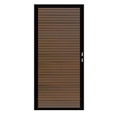 Composiet Premium Tuinpoort | 90x190cm | Rhombus | Savanna Brown | Horizontaal | Zwart stalen frame