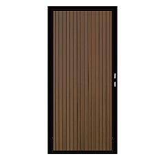 Composiet Premium Tuinpoort | 100x190cm | Rhombus | Savanna Brown | Verticaal | Zwart stalen frame