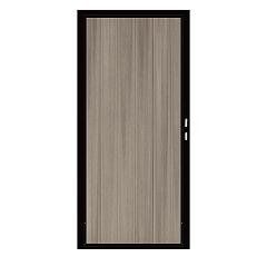 Composiet Premium Tuinpoort | 110x190cm | Natural | Misty | Verticaal | Zwart stalen frame