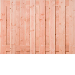 Tuinscherm Douglas Fijnbezaagd 140mm | Recht | t.b.v. Luxe hout-beton