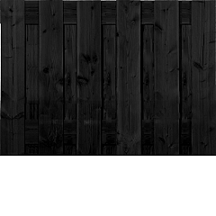 Tuinscherm Zwart Douglas XL | t.b.v. Luxe hout-beton