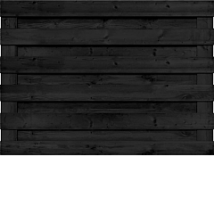 Horizontaal Zwart Grenen 17 planks 180x130 cm BxH