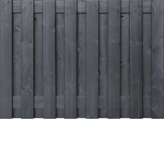 Tuinscherm Zwart Grenen | t.b.v. Luxe hout-beton