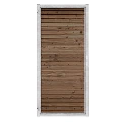 Douglas Rabat Tuinpoort - Horizontaal - Double Rhombus Bruin - Verzinkt stalen frame