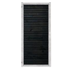 Douglas Rabat Tuinpoort - Horizontaal - Double Rhombus Zwart - Verzinkt stalen frame