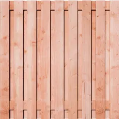Tuinscherm Douglas 19 planks | Geschaafd | Verticaal | Recht