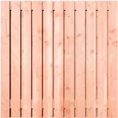 Tuinscherm Douglas 23 planks | Geschaafd | Verticaal | Recht