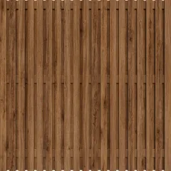 Tuinscherm Ayous Rhombus open | 37 planks | Geschaafd | Verticaal | Recht