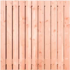 Tuinscherm Douglas 23 planks 180x180 cm BxH | Geschaafd | Verticaal | Recht