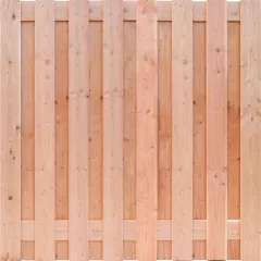 Tuinscherm Douglas 17 planks 180x180 cm BxH | Geschaafd | Verticaal | Recht