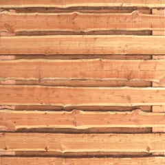 Tuinscherm Horizontaal Douglas Schaaldelen planks 180x180 cm BxH | Schaaldelen