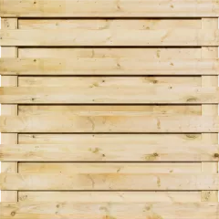 Tuinscherm Horizontaal Grenen 17 planks 180x180 cm BxH | Geschaafd