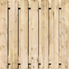 Tuinscherm Grenen XL 15 planks 180x180 cm BxH | Gezaagd | Verticaal | Recht