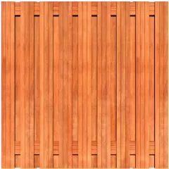 Tuinscherm Keruing 19 planks 180x180 cm BxH | Geschaafd | Verticaal | Recht