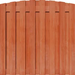 Tuinscherm Keruing 17 planks 180x180 cm BxH | Geschaafd | Verticaal | Toog