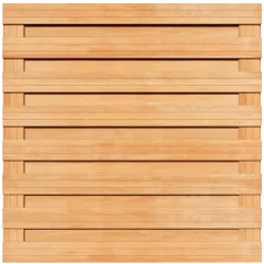 Tuinscherm Horizontaal Keruing 17 planks 180x180 cm BxH | Geschaafd