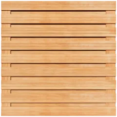 Tuinscherm Horizontaal Keruing 19 planks 180x180 cm BxH | Geschaafd
