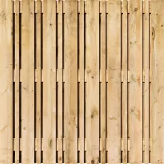 Tuinscherm Vuren Variety | 13+15 planks 180x180 cm BxH | Geschaafd | Verticaal | Recht