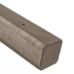 Hout-Beton schuttingpaal Bruin met Vlakke kop 10x10x275 cm | sponning 37 cm