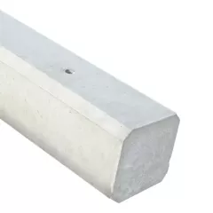 Hout-Beton schuttingpaal Wit met Vlakke kop 10x10x275 cm | sponning 37 cm