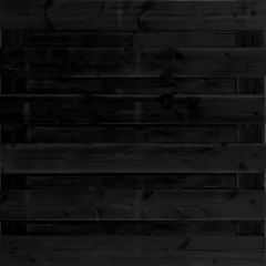 Tuinscherm Horizontaal Zwart Douglas XL 13 planks 180x180 cm BxH | Fijnbezaagd