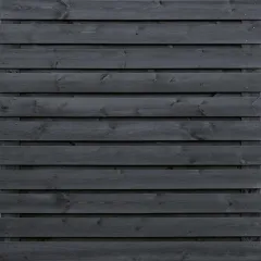 Tuinscherm Zwart Grenen 23 planks | Geschaafd | Horizontaal