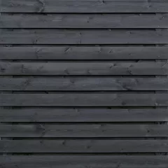 Tuinscherm Zwart Grenen 23 planks | Geschaafd | Horizontaal