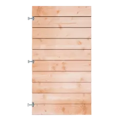 Tuinpoort Douglas Zweeds Rabat Onbehandeld 100x180 cm | 11-27x195 mm | Horizontaal | Dubbelzijdig model