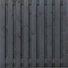 Tuinscherm Zwart Grenen 19 planks | Geschaafd | Verticaal | Recht