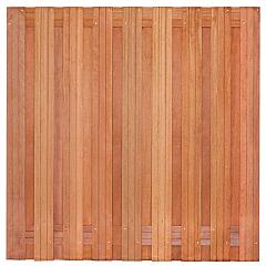 Tuinscherm Hardhout 19 planks 180x180 cm BxH | Geschaafd | Verticaal | Recht