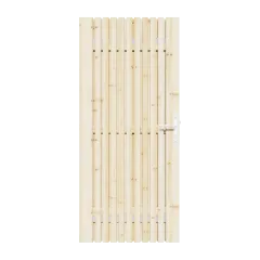 Vuren Rhombus Tuinpoort | Stalen frame met slotkast | 18x70 mm planken