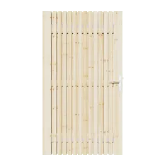Vuren Rhombus Tuinpoort | Stalen frame met slotkast | 18x45 mm planken
