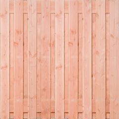 Tuinscherm Douglas 19 planks | Fijnbezaagd | Verticaal | Recht