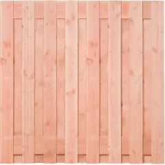 Tuinscherm Douglas 17 planks 180x180 cm BxH | Fijnbezaagd | Verticaal | Recht