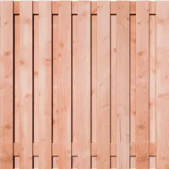 Tuinscherm Douglas 19 planks 180x180 cm BxH | Geschaafd | Verticaal | Recht